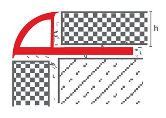 Floor covering profiles  - round closed with nose